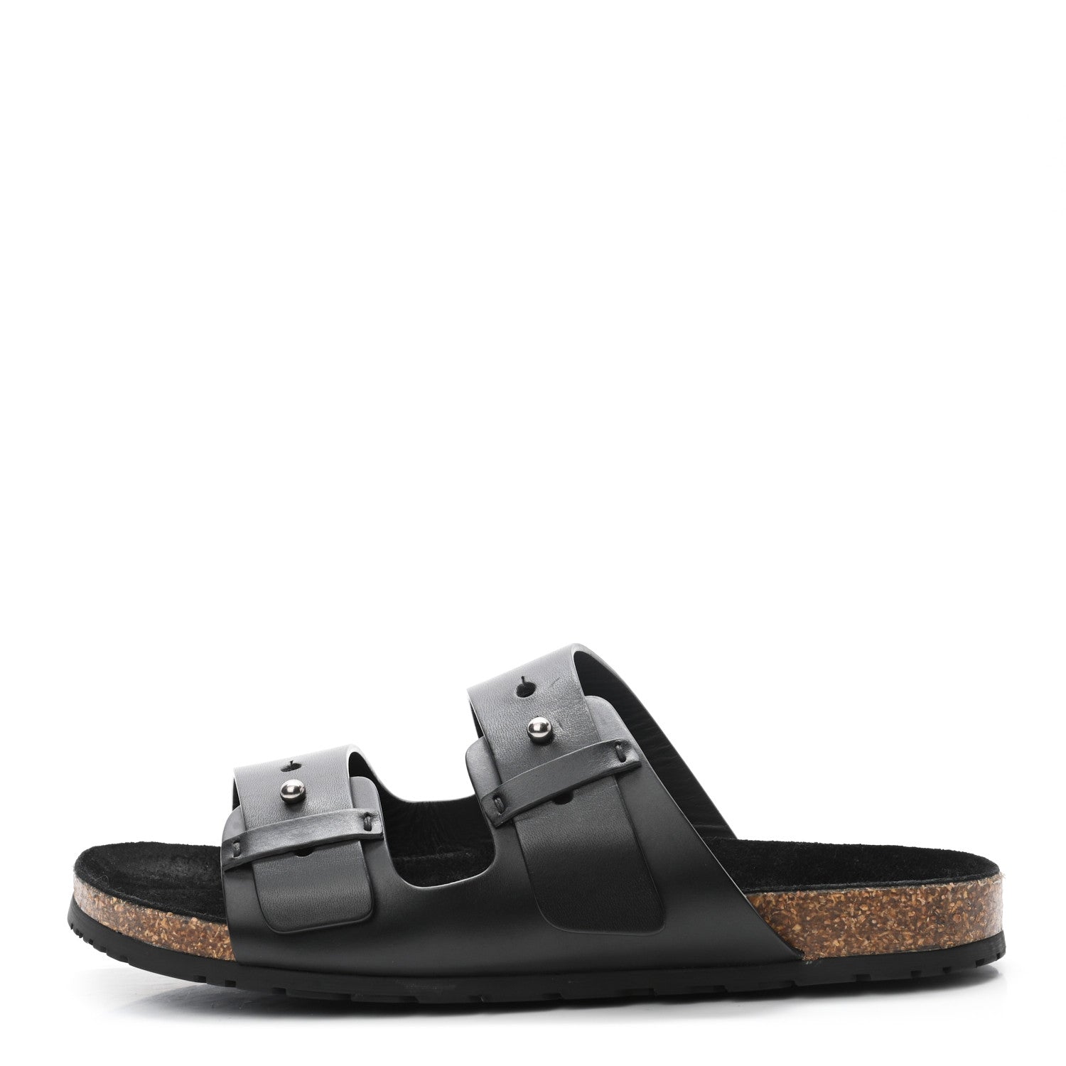 Saint Laurent Calfskin Jimmy Cross Slides 41 Black 1 of 9