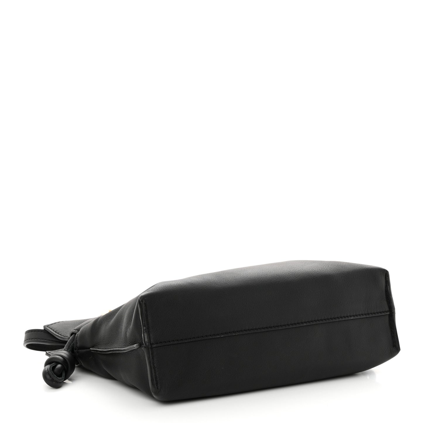 Nappa Calfskin Mini Flamenco Knot Clutch With Chain Black