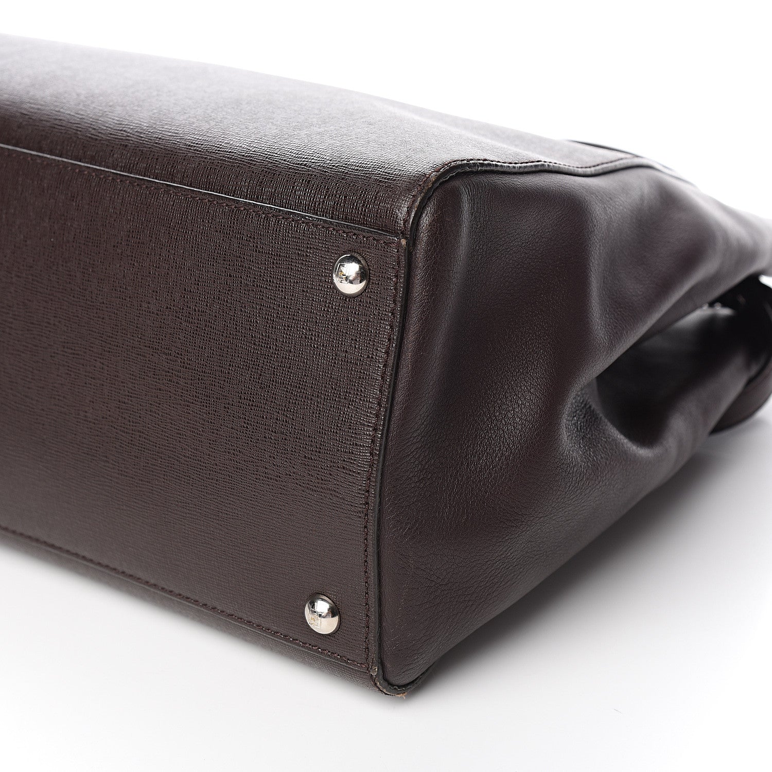Fendi Vitello Elite Regular 2Jours Tote Caffe Noir 12 of 14