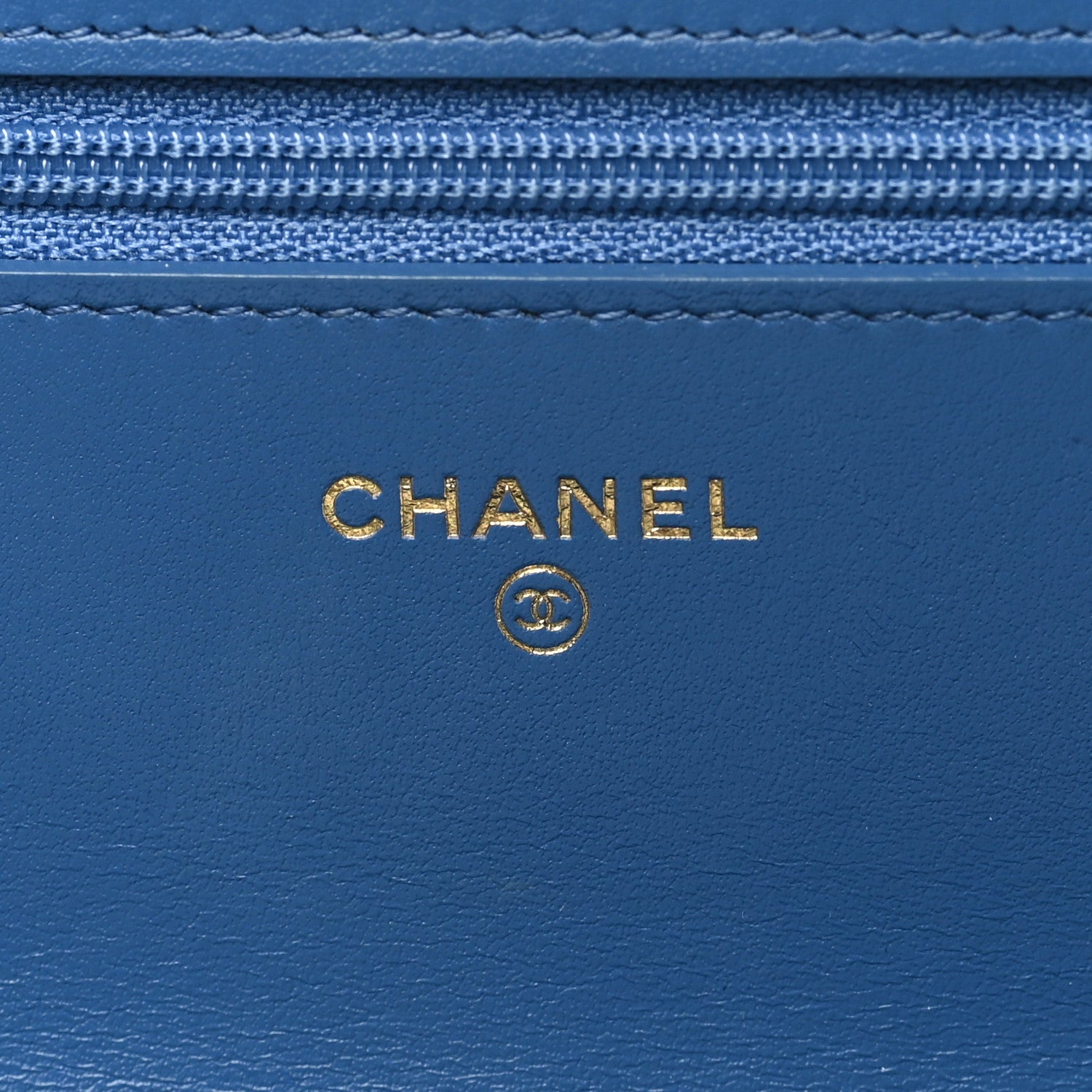 Chanel Denim Quilted Chanel 19 Wallet On Chain WOC Blue 7 of 10