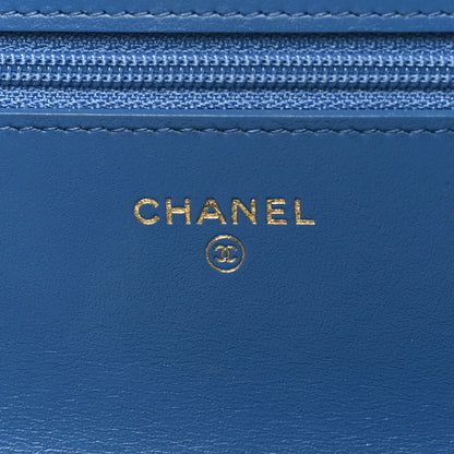 Chanel Denim Quilted Chanel 19 Wallet On Chain WOC Blue 7 of 10