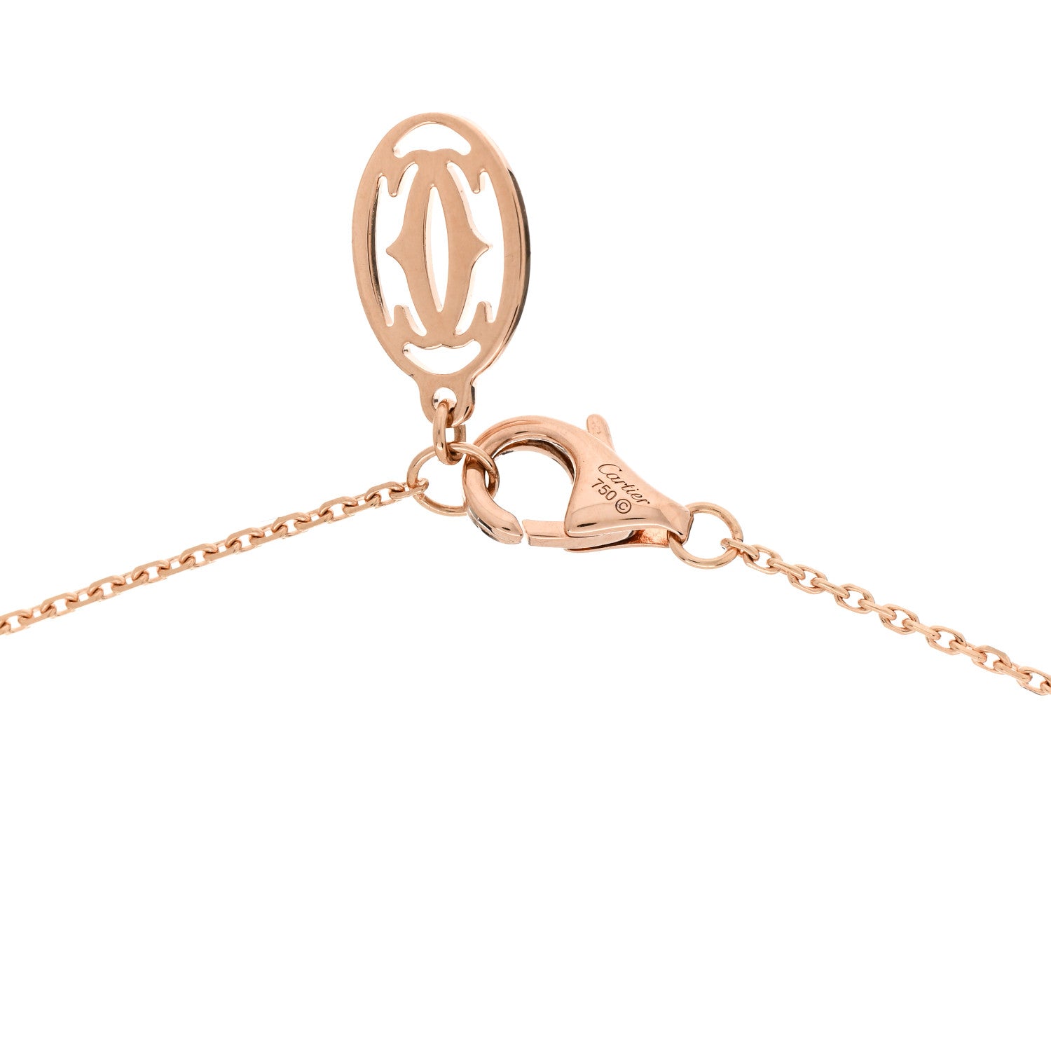Cartier 18K Pink Gold Diamond Symbols Cross Pendant Necklace 5 of 6