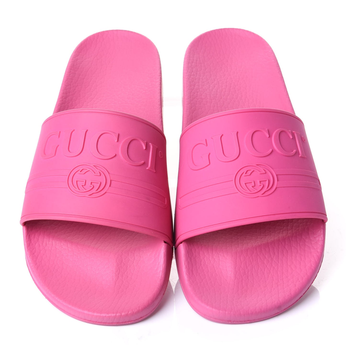 Rubber Logo Stamped Mens Slide Sandals 9 Fuchsia