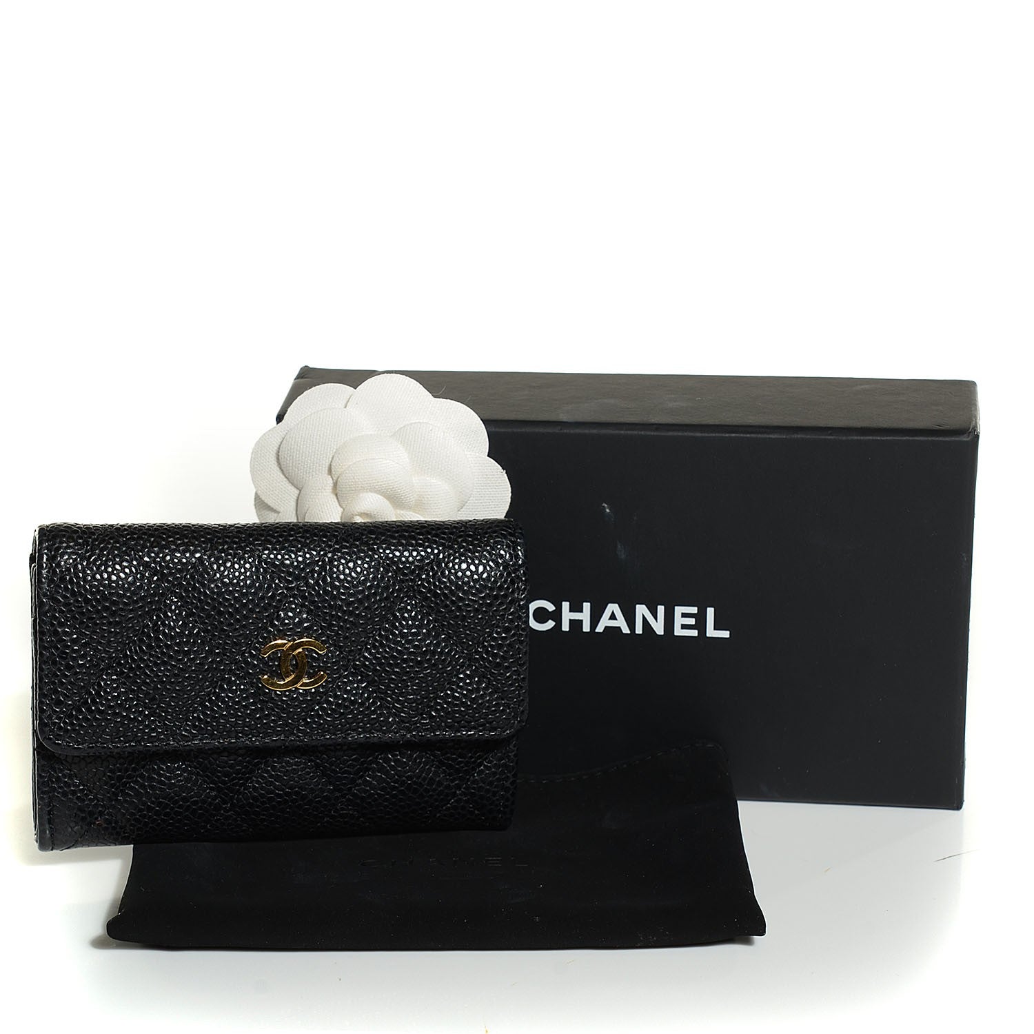 Chanel Caviar Quilted Flap Card Holder Black 8 of 8