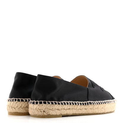 Chanel Satin Grosgrain CC Espadrilles 39 Black 4 of 10