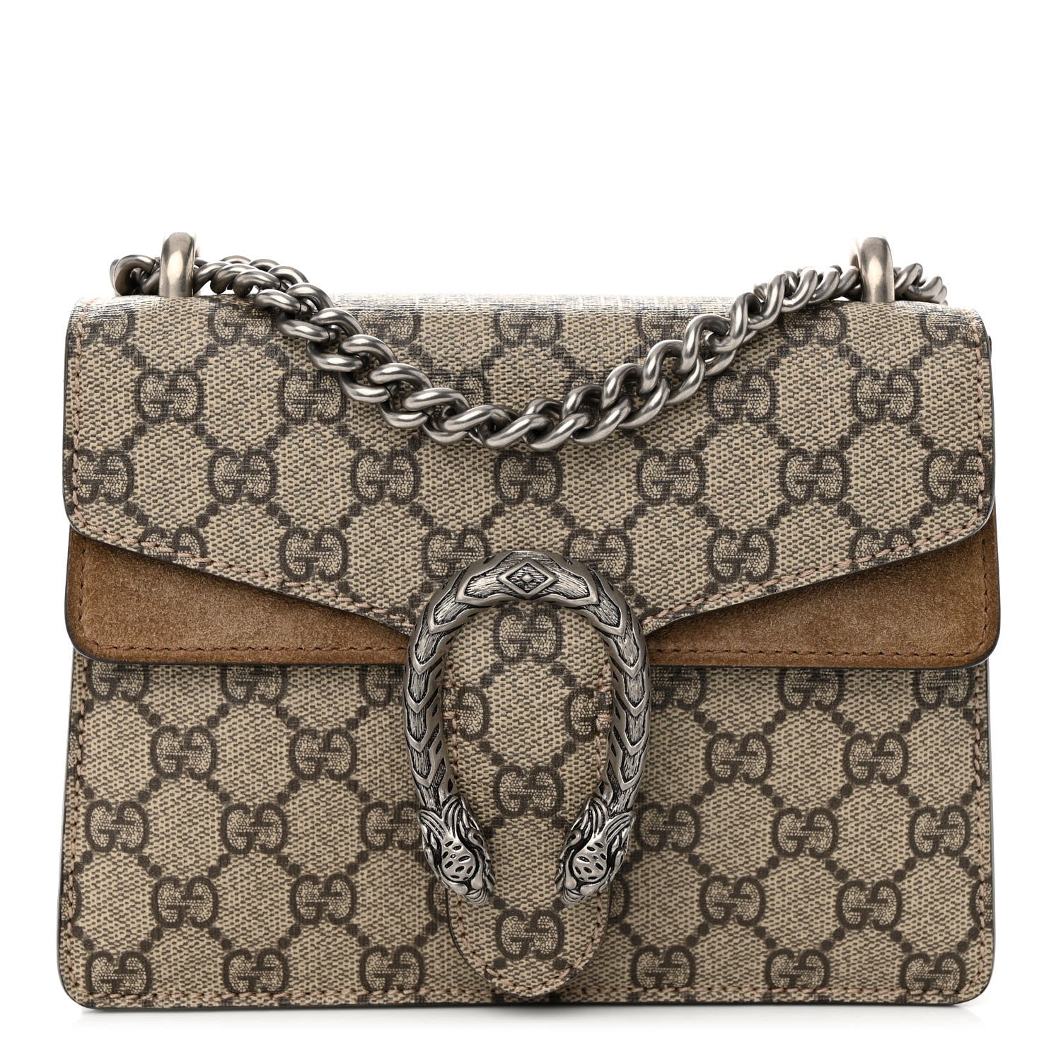 Gucci GG Supreme Monogram Mini Dionysus Shoulder Bag Taupe 1 of 11