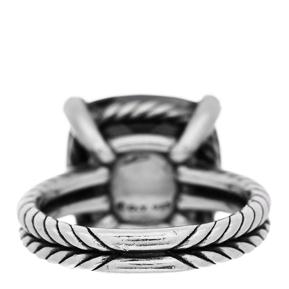 David Yurman Sterling Silver Diamond Hematine 14mm Chatelaine Ring 54 7 4 of 5