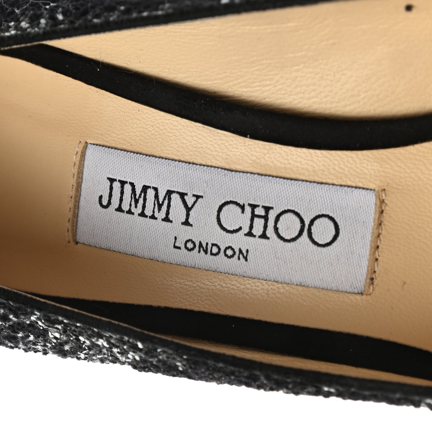 Coarse Glitter Pointy Toe Romy 85 Pumps 36 Black