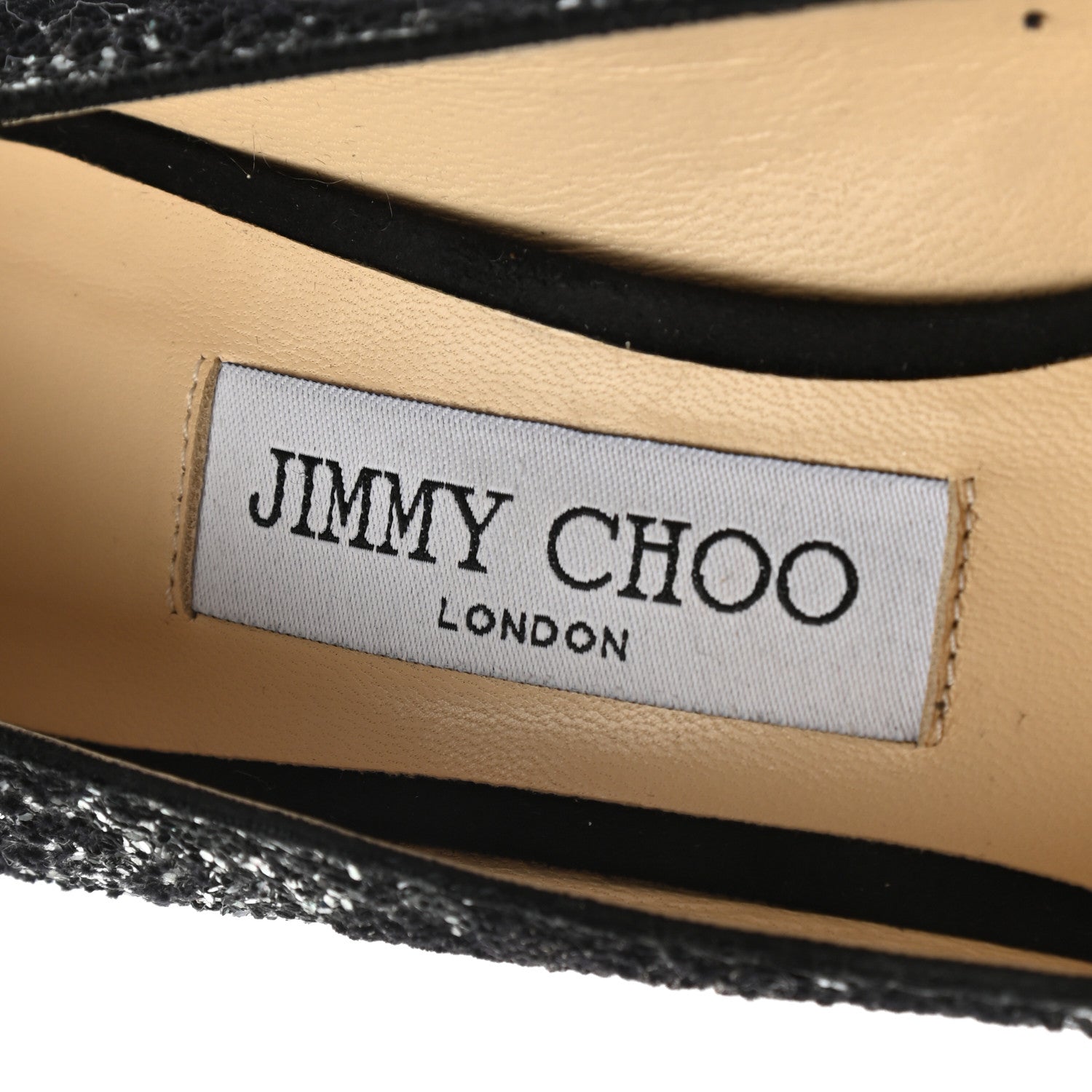 Jimmy Choo Coarse Glitter Pointy Toe Romy 85 Pumps 36 Black 7 of 8