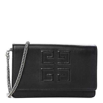 Givenchy Lambskin Emblem Chain Wallet Black 1 of 13