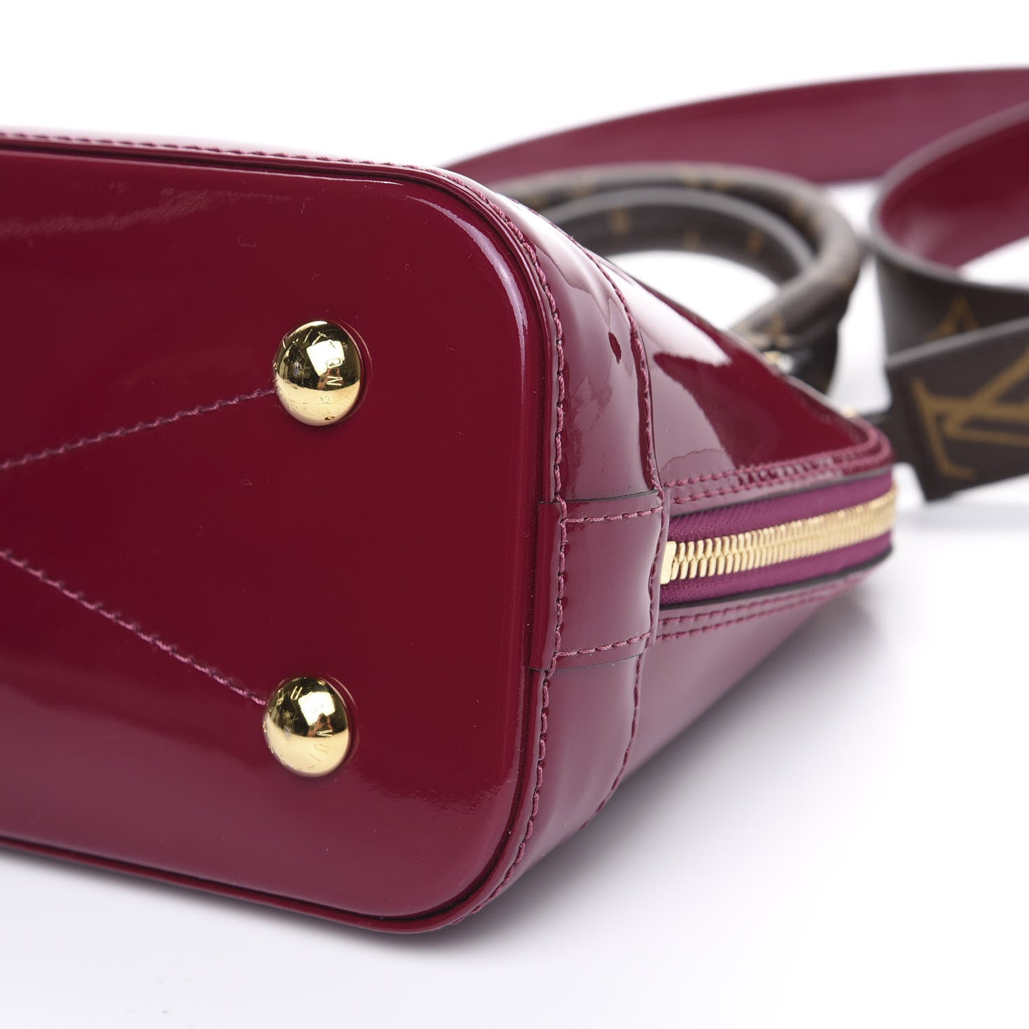 Louis Vuitton Patent Monogram Alma BB Magenta 7 of 8