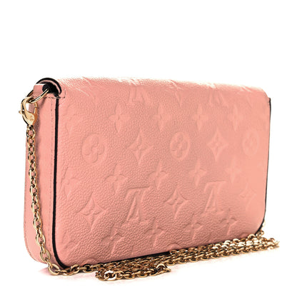 Louis Vuitton Empreinte Pochette Felicie Chain Wallet Rose Poudre 4 of 10