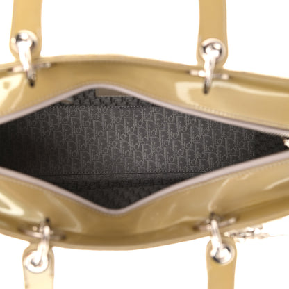 Christian Dior Patent Cannage Large Lady Dior Beige 4 of 11