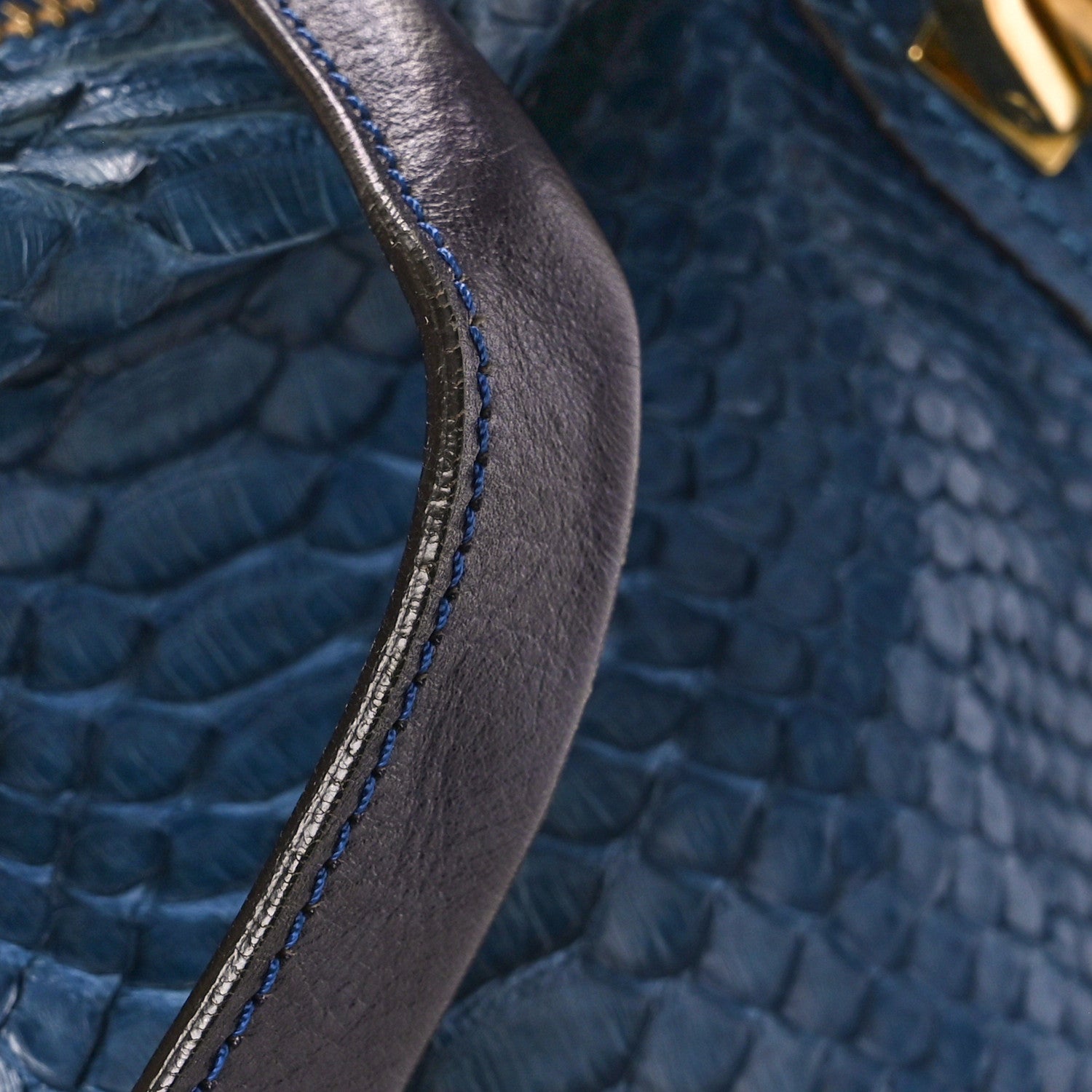 Chloe Snakeskin Medium Paraty Navy 11 of 15