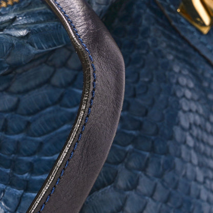 Chloe Snakeskin Medium Paraty Navy 11 of 15