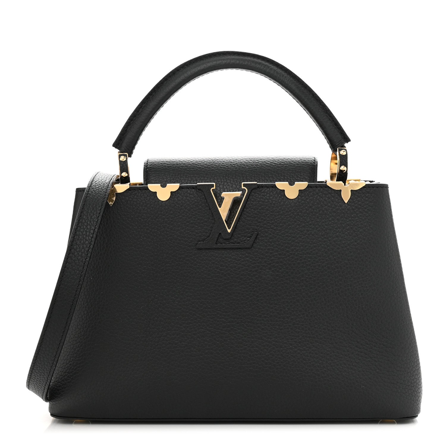 Louis Vuitton Taurillon Embellished Flower Crown Capucines PM Black 1 of 11