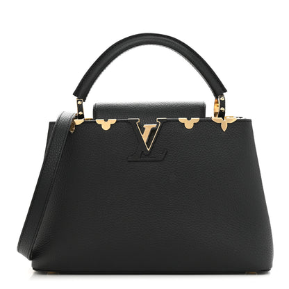 Louis Vuitton Taurillon Embellished Flower Crown Capucines PM Black 1 of 11