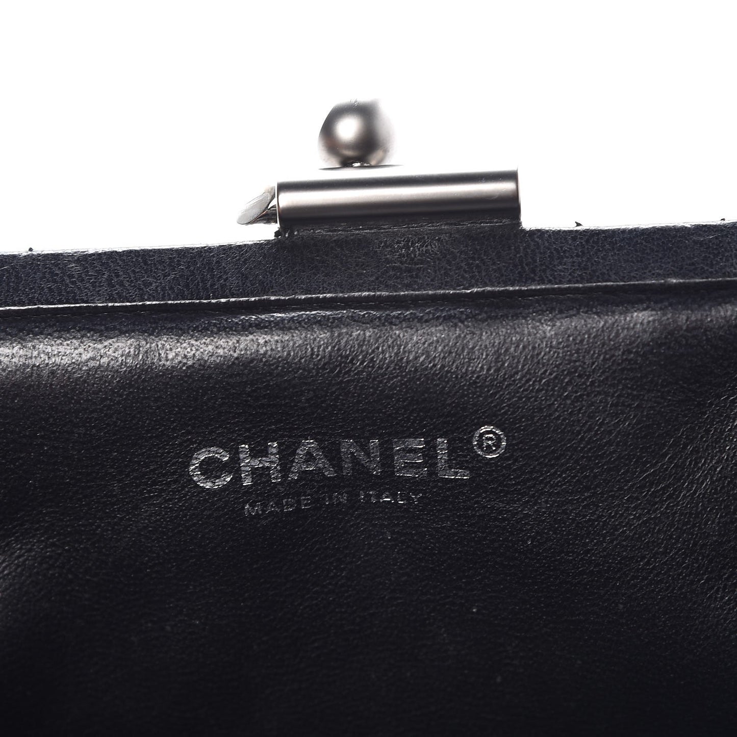 Lambskin Monte Carlo Clutch Black