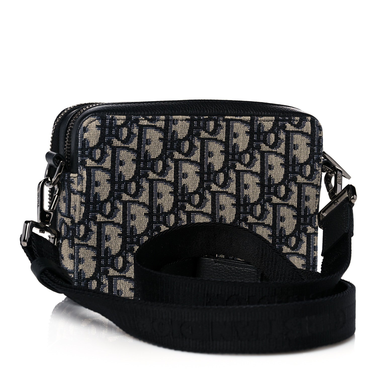Christian Dior Oblique Pouch Navy Blue 3 of 15