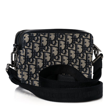 Christian Dior Oblique Pouch Navy Blue 3 of 15