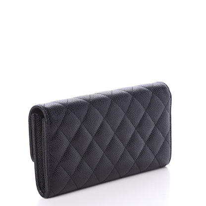 Chanel Caviar Quilted Large Flap Wallet Black 2 of 7
