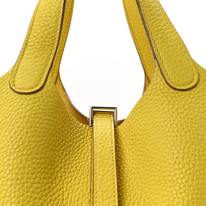 Hermes Taurillon Clemence Picotin Lock 18 PM Lime 7 of 9