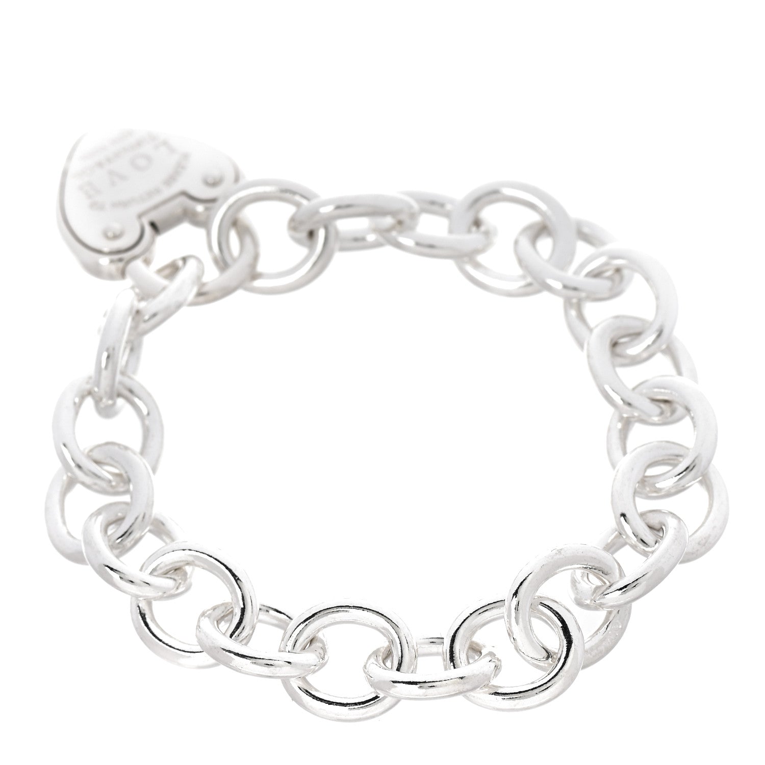 Tiffany Sterling Silver Return to Tiffany Love Lock Bracelet 3 of 7