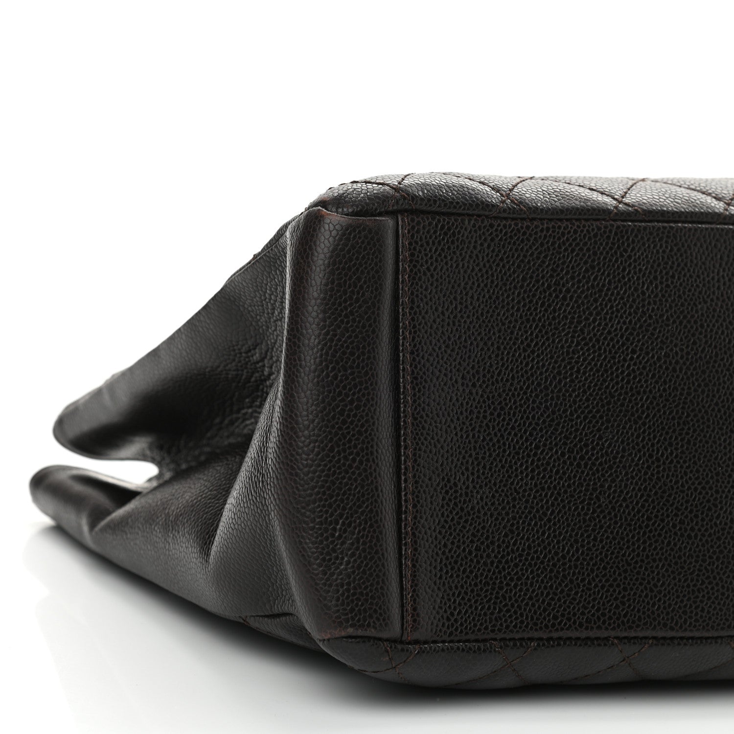 Chanel Caviar Quilted Grand Shopping Tote GST Dark Brown 9 of 13