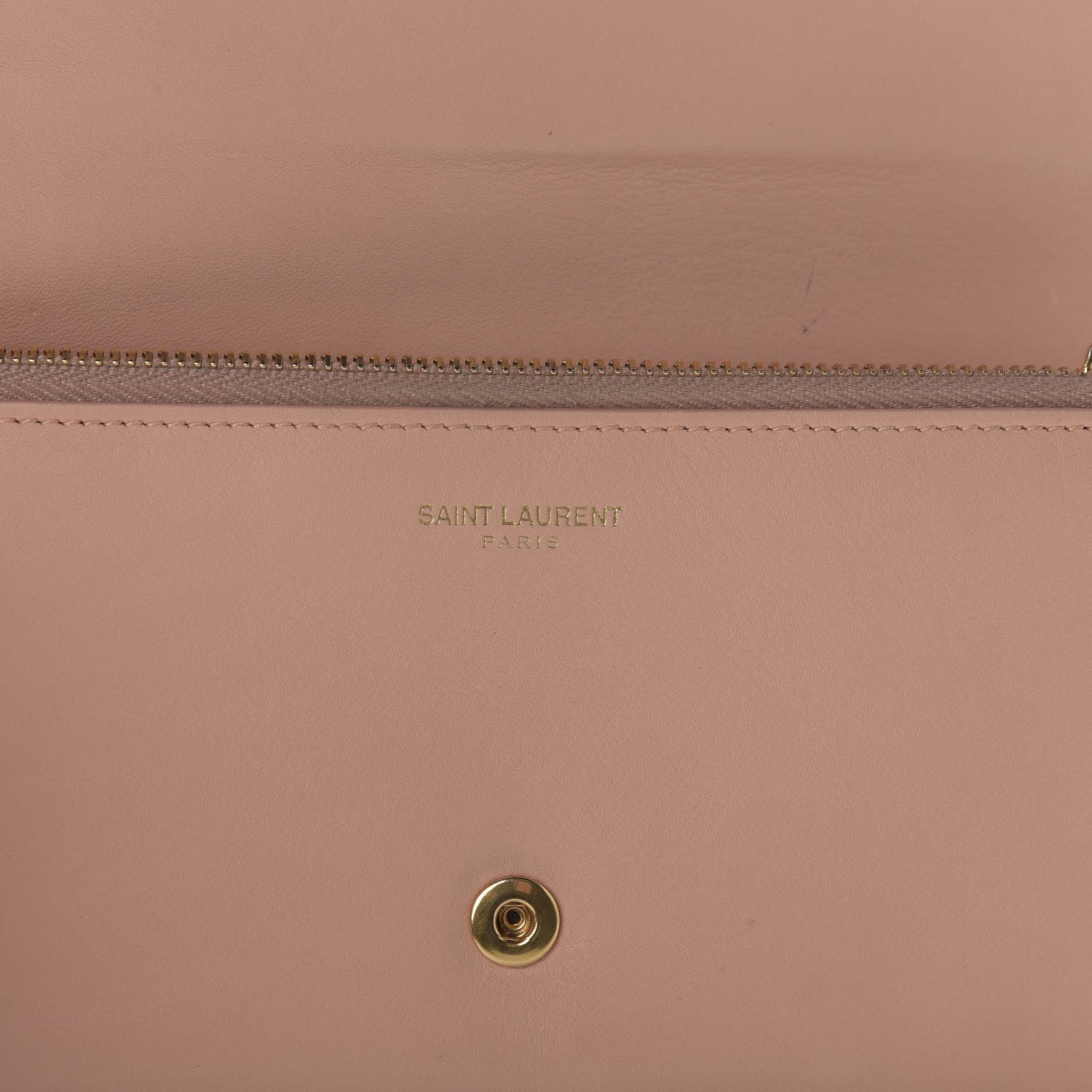 Saint Laurent Calfskin Classic Y Ligne Wallet Blush 6 of 9