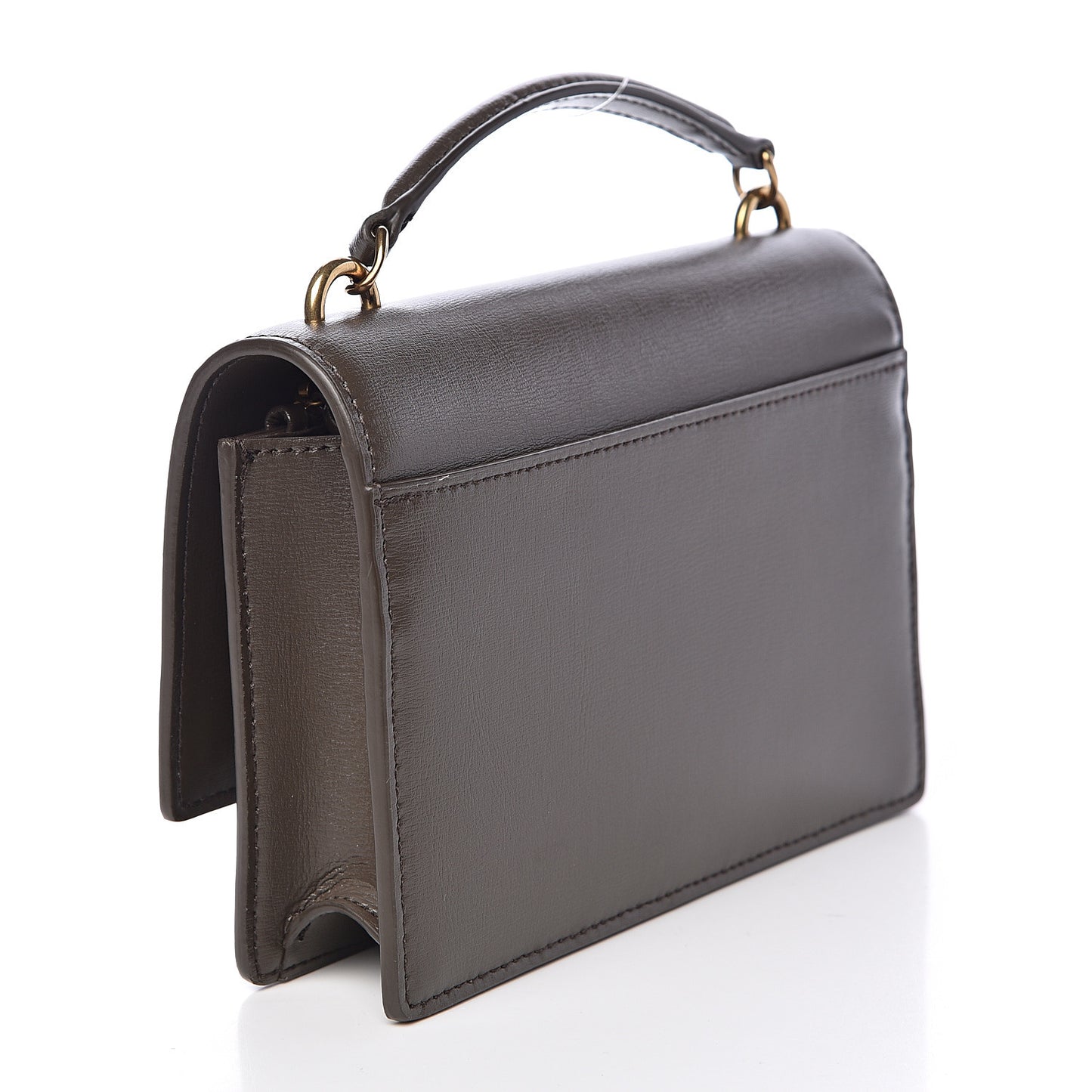 Calfskin Monogram Sunset Chain Wallet Kaki Fonce