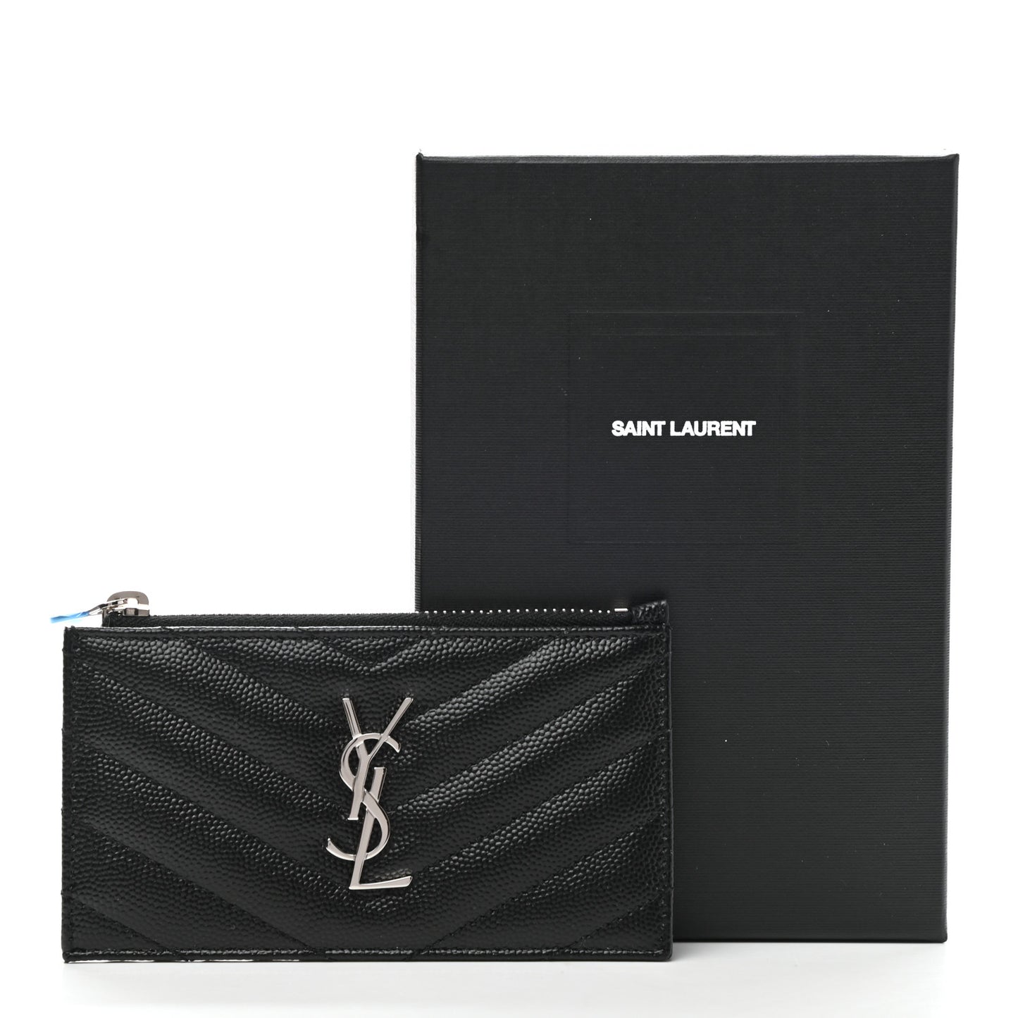 Monogram Grain de Poudre 5 Fragments Zip Pouch Card Holder Black