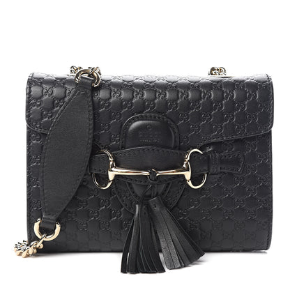 Gucci Microguccissima Mini Emily Shoulder Bag Black 1 of 10