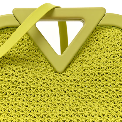 Bottega Veneta Rubber Crochet Small The Point Triangle Bag Seagrass 7 of 9