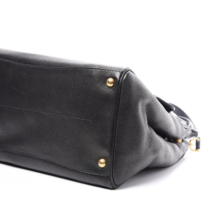 Prada Vitello Daino Tote Black 10 of 14