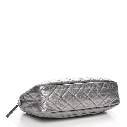 Chanel Metallic Aged Calfskin Quilted Medium Reissue Camera Case Dark Silver 4 of 10