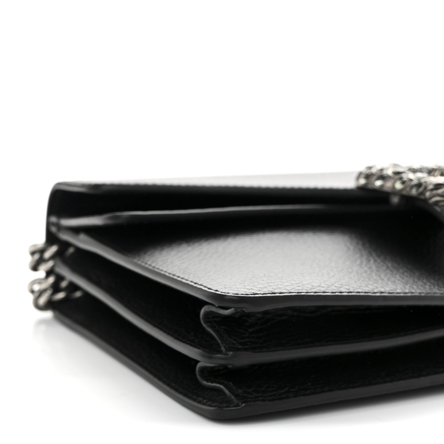 Pebbled Calfskin Small Dionysus Shoulder Bag Black