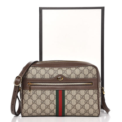 Gucci GG Supreme Monogram Web Small Ophidia Shoulder Bag Brown 8 of 8