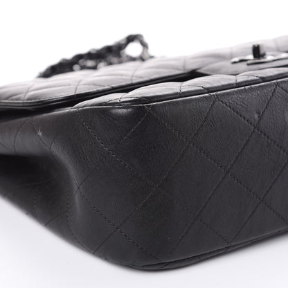 Chanel Crumpled Calfskin Quilted Jumbo Double Flap So Black 7 of 13