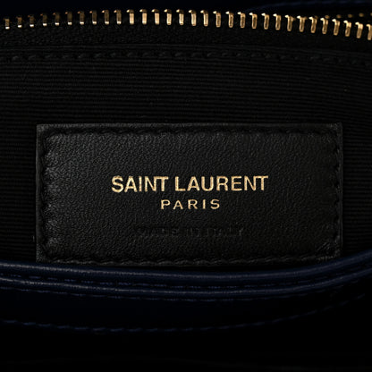Saint Laurent Calfskin Y Quilted Monogram Toy Loulou Crossbody Bag New Cobalt 6 of 11