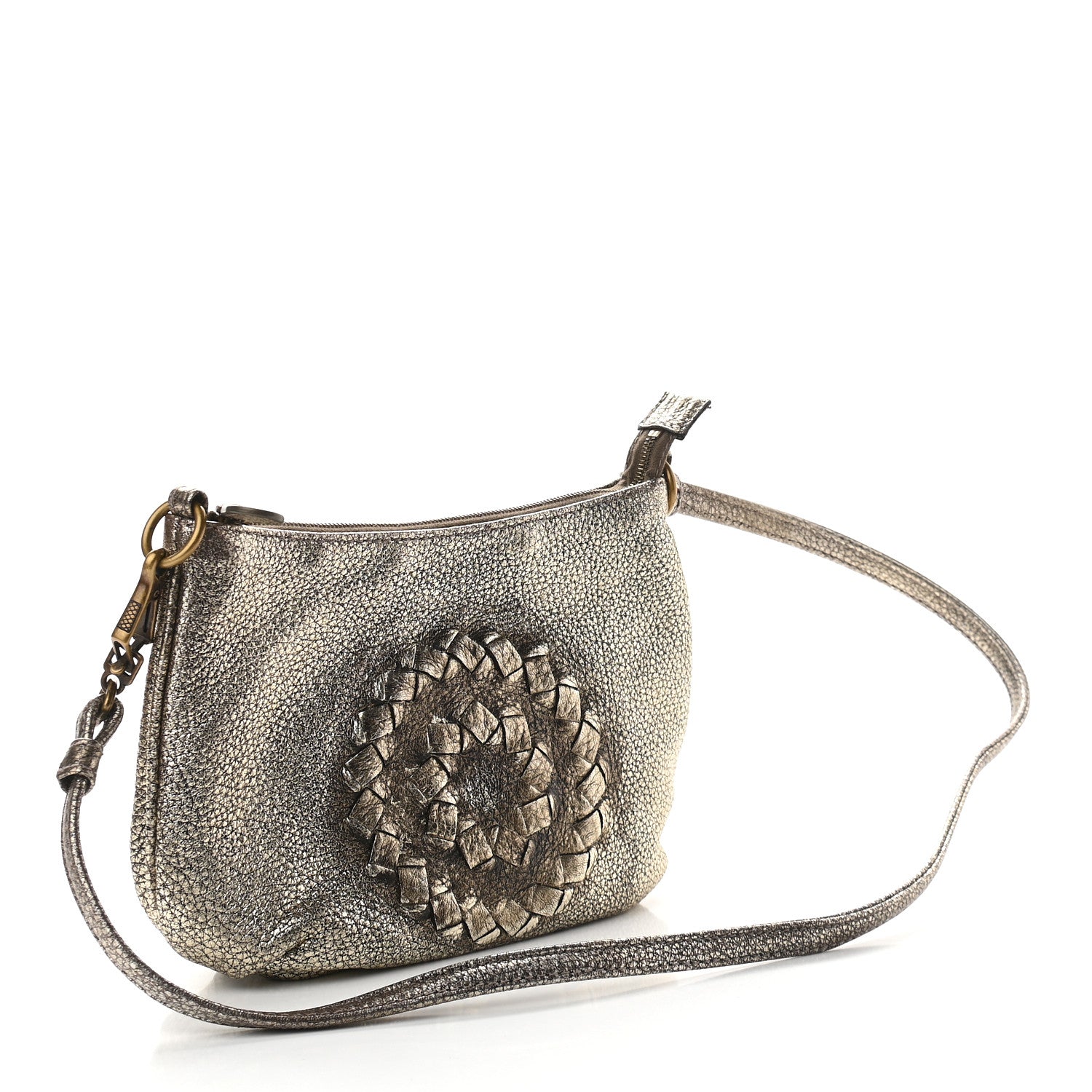 Bottega Veneta Metallic Cervo Illusion Crossbody Bronze 2 of 9