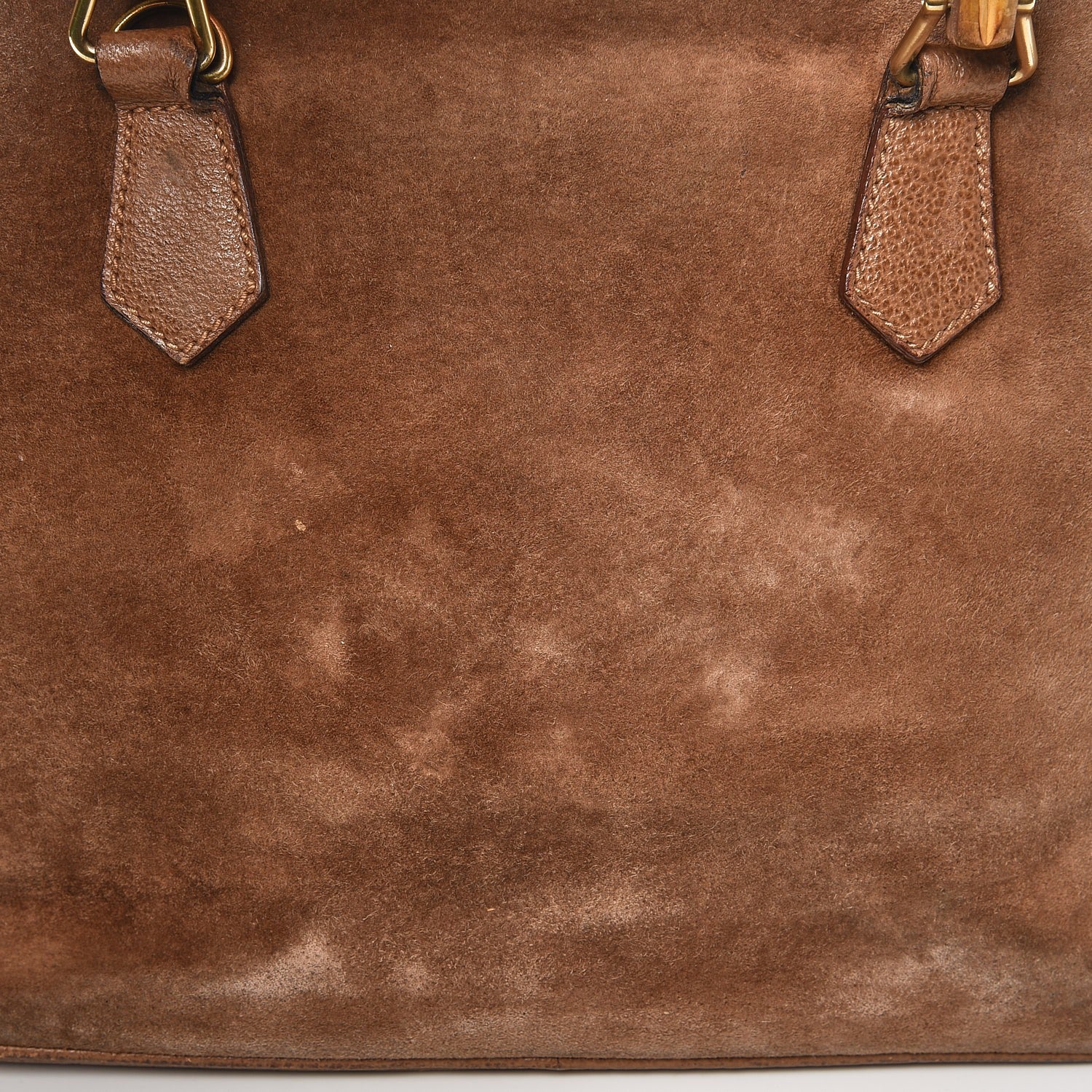 Gucci Suede Bamboo Top Handle Tote Tan 13 of 14