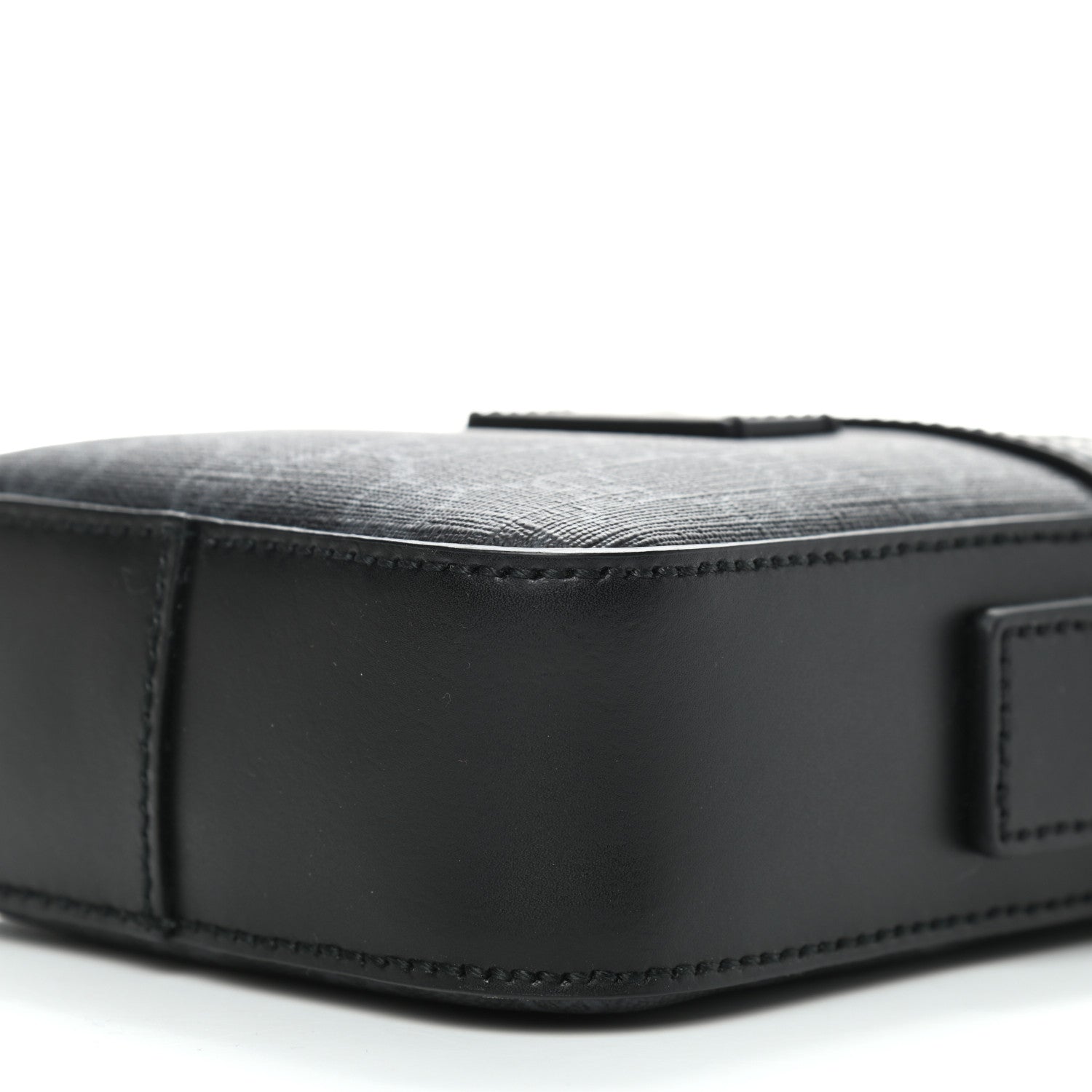 Gucci GG Supreme Monogram Appia Calfskin Web Small Camera Messenger Bag Black Grey 5 of 8