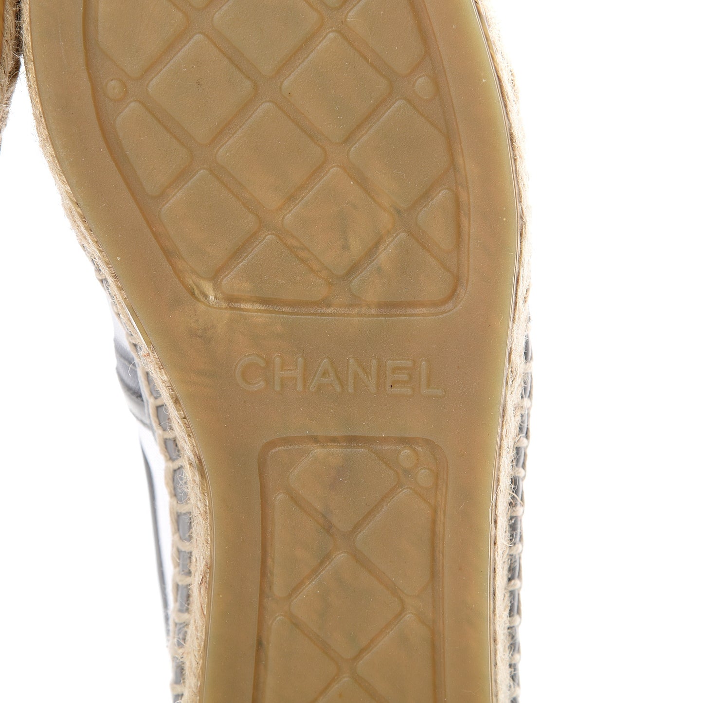 Mesh Grosgrain CC Espadrilles 35 Grey