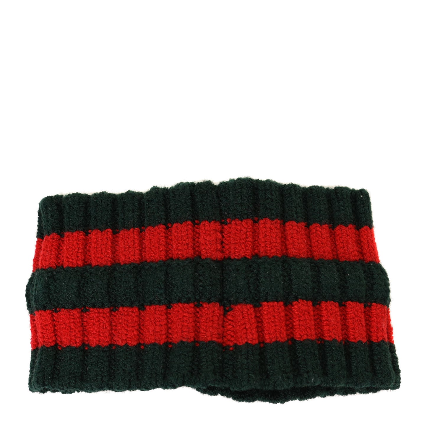 Wool Web Headband L Green Red