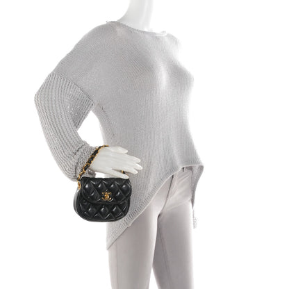 Chanel Lambskin Quilted Flap Shoulder Bag Black 2 of 9