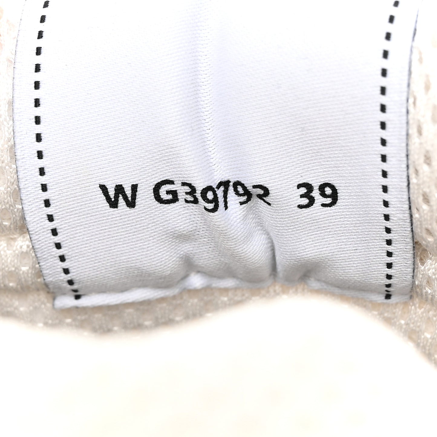Fabric Laminated Calfskin Stretch CC Sneakers 39 White Silver