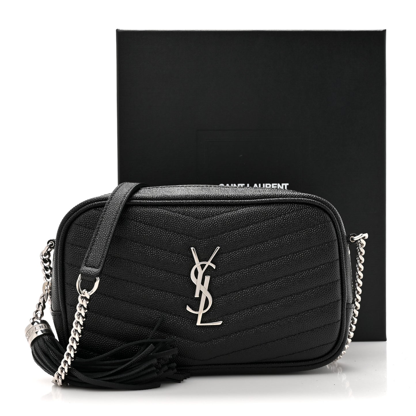 Grain De Poudre Matelasse Monogram Mini Lou Camera Bag Black