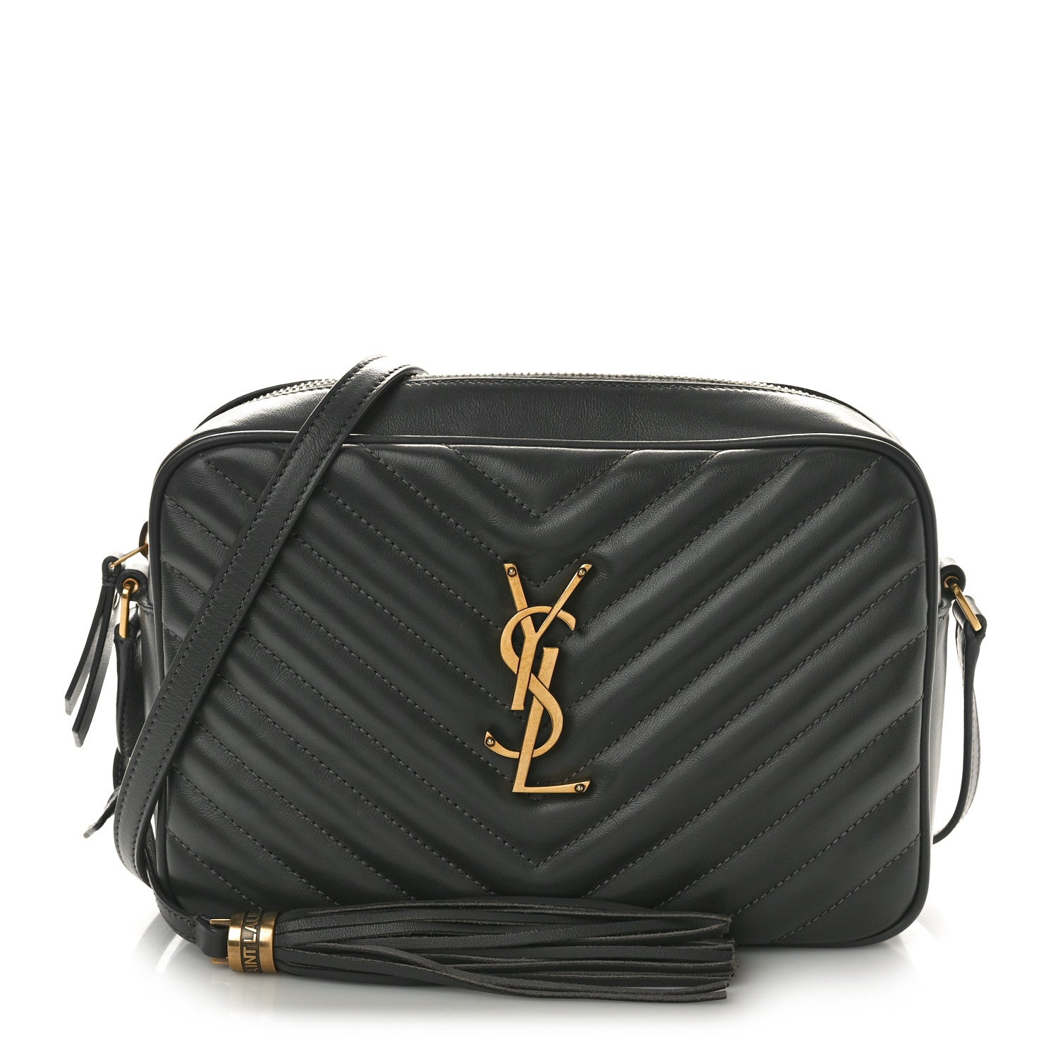 Saint Laurent Calfskin Matelasse Monogram Lou Camera Bag Storm 1 of 10