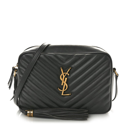Saint Laurent Calfskin Matelasse Monogram Lou Camera Bag Storm 1 of 10