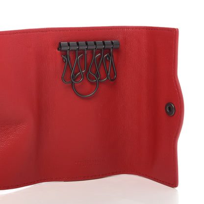 Bottega Veneta Nappa Intrecciato 6 Key Holder Red 5 of 9
